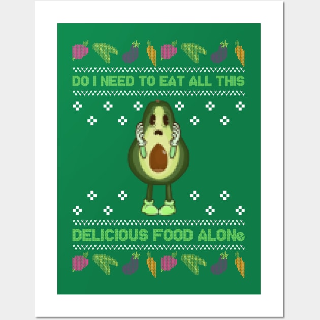 Vegan Ugly Christmas Sweater Wall Art by MisconceivedFantasy